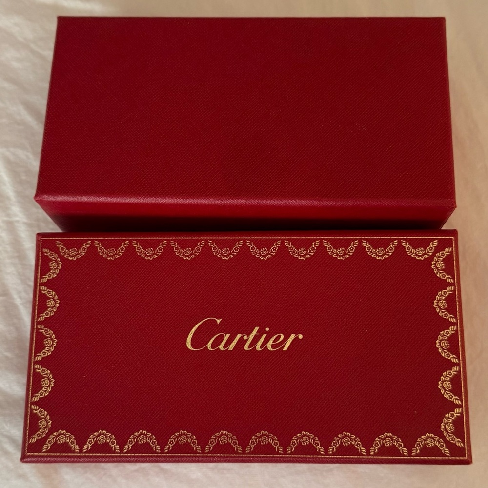 Cartier Red Box with Gold Accents - Picture 2 of 8